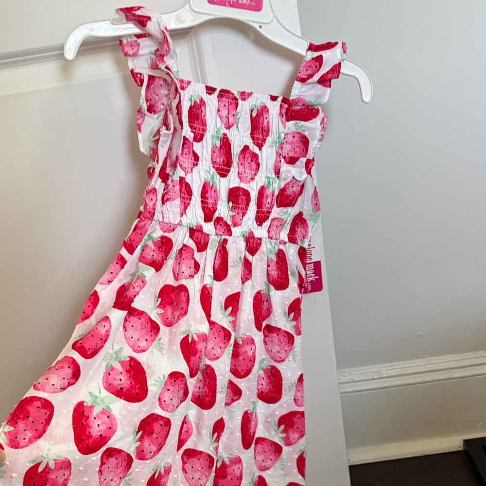 Wonder Nation Strawberry Patterned Kids Dress